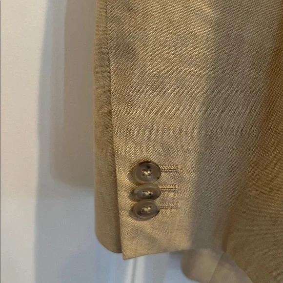 Banana Republic Men's Tan Linen-Blend Blazer - Single-Breasted Jacket 46 R - Picture 2 of 10